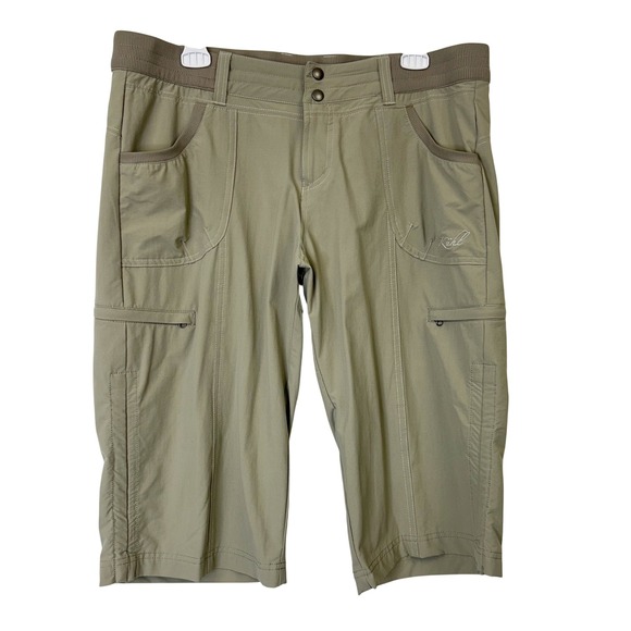 Kuhl Pants - Kuhl Bermuda Cargo Hiking Shorts Women's 12 Tan Outdoors Camping Capris Fishing
